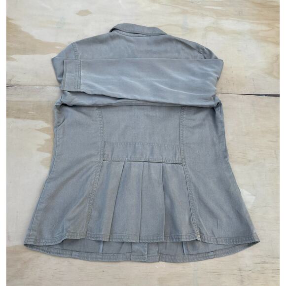 J Jill Women's Brown W/ Pockets Collared Button Down Long Sleeve Jacket, Size‎ M - Picture 6 of 7